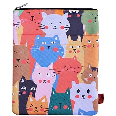 LParkin Funda para libros de gatos, fundas para libros de tapa blanda, tela lavable, fundas de libro con cremallera, tamaño mediano de 11 x 8.7 pulgadas, regalos para amantes de los libros LParkin Funda para libros de gatos, fundas para libros de tapa blanda, tela lavable, fundas de libro con cremallera, tamaño mediano de 11 x 8.7 pulgadas, regalos para amantes de los libros