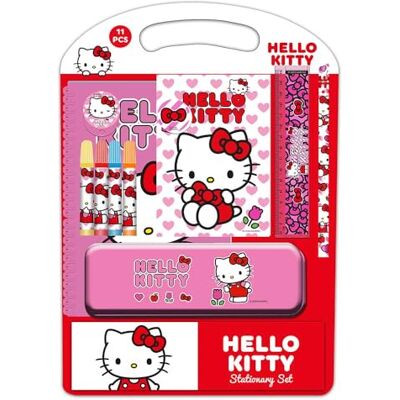 Safta HELLO KITTY ICONIC Set de Escritura, Estuche Regalo, Estuche Metálico, Plumier, Estuche Niño, Ideal para Niños, Cómodo y Versátil, Calidad y Resistencia, 27x3x37.5 cm Safta HELLO KITTY ICONIC Set de Escritura, Estuche Regalo, Estuche Metálico, Plumier, Estuche Niño, Ideal para Niños, Cómodo y Versátil, Calidad y Resistencia, 27x3x37.5 cm