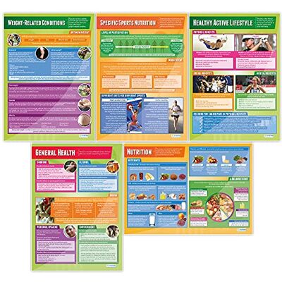 Daydream Education Pe Posters Juego de 5 carteles de salud, fitness y bienestar Papel brillante de 850 mm x 594 mm (A1) Gráficas de educación física para el aula Gráficas de educación Daydream Education Pe Posters Juego de 5 carteles de salud, fitness y bienestar Papel brillante de 850 mm x 594 mm (A1) Gráficas de educación física para el aula Gráficas de educación