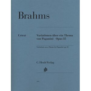 Brahms, Johannes Variations sur un theme de paganini op. 35 Brahms, Johannes Variations sur un theme de paganini op. 35