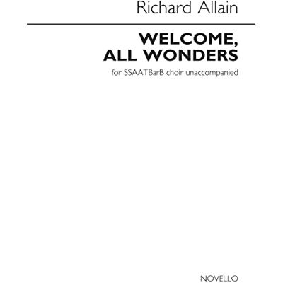 Music Sales ALLAIN R. WELCOME ALL WONDERS CORO SSAARBarB Music Sales ALLAIN R. WELCOME ALL WONDERS CORO SSAARBarB