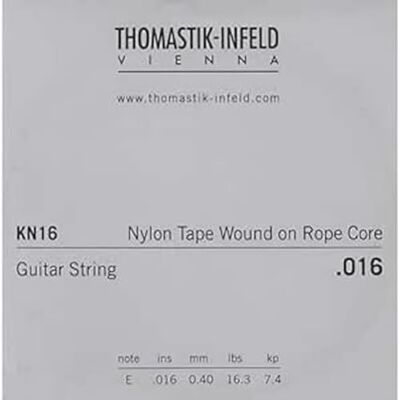 Thomastik-Infeld Flat Wound chitarra classica corda MI Classic S calibro .016 Thomastik-Infeld Flat Wound chitarra classica corda MI Classic S calibro .016