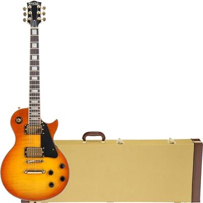 ROCKTILE Pro L-200OHB Guitarra Eléctrica Orange Honey Burst Set con Estuche Modelo: L-200OHB, Serie: Pro, Peso: aprox. 3, 9 kg, Número de cuerdas: 6, Orientación: Diestros, Cuerpo, Mástil ROCKTILE Pro L-200OHB Guitarra Eléctrica Orange Honey Burst Set con Estuche Modelo: L-200OHB, Serie: Pro, Peso: aprox. 3, 9 kg, Número de cuerdas: 6, Orientación: Diestros, Cuerpo, Mástil