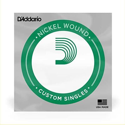 D'Addario Nickel Wound Bass Guitar Single String, Super Long Scale, .080 D'Addario Nickel Wound Bass Guitar Single String, Super Long Scale, .080