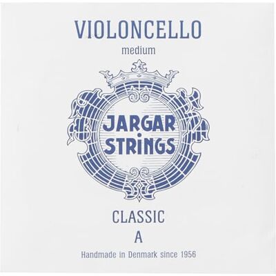 Jargar Classic A acero inoxidable Juego de 4 cuerdas Cuerda de cello Medio Calibres de cuerdas/Tensión 0,75mm/17,9kp/39.4lbs Jargar Classic A acero inoxidable Juego de 4 cuerdas Cuerda de cello Medio Calibres de cuerdas/Tensión 0,75mm/17,9kp/39.4lbs