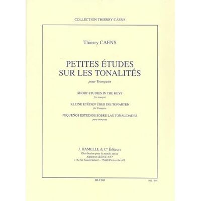 Hal Leonard CAENS Petites Etudes sur les Tonalites para Trompeta Hal Leonard CAENS Petites Etudes sur les Tonalites para Trompeta