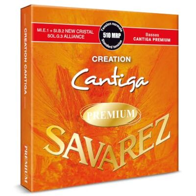 Savarez Creation Cantiga Premium 510MRP Guitarra de concierto Juego completo de 6 cuerdas Tensión normal agudas & graves Tensión total 38,8 kg/85,64 lbs Savarez Creation Cantiga Premium 510MRP Guitarra de concierto Juego completo de 6 cuerdas Tensión normal agudas & graves Tensión total 38,8 kg/85,64 lbs