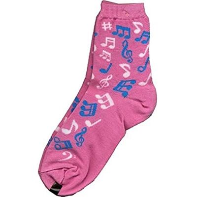 Music Sales Rosa calcetines de notas musicales Music Sales Rosa calcetines de notas musicales