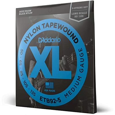 D'Addario Cuerdas Bajo Tapewound , 50-135, 5-String, Long Scale D'Addario Cuerdas Bajo Tapewound , 50-135, 5-String, Long Scale