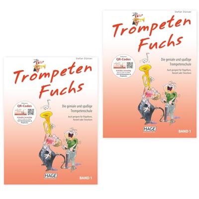 soundman TrompetenFuchs 1: (pack doble), con códigos QR en línea, la ingeniosa y divertida, trompeta zorro, volumen 1, ISBN 9783866260788 + paño de pulido para trompeta (2 unidades) soundman TrompetenFuchs 1: (pack doble), con códigos QR en línea, la ingeniosa y divertida, trompeta zorro, volumen 1, ISBN 9783866260788 + paño de pulido para trompeta (2 unidades)