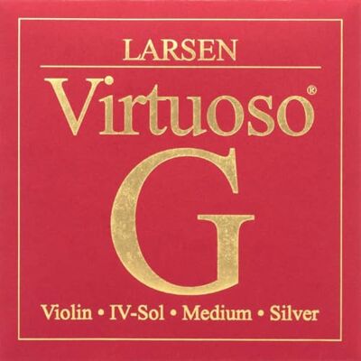 LARSEN STRINGS Cuerdas para violín Virtuoso G Plata Cuerda individual Nylon multifilamento Tensión media 4,4 kg / 9,7 lbs LARSEN STRINGS Cuerdas para violín Virtuoso G Plata Cuerda individual Nylon multifilamento Tensión media 4,4 kg / 9,7 lbs