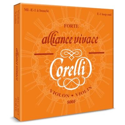 Savarez Corelli Cuerdas para Violín Alliance juego Mi con bucle Forte 800F Savarez Corelli Cuerdas para Violín Alliance juego Mi con bucle Forte 800F
