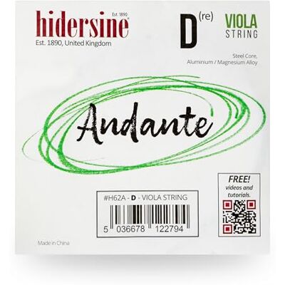 Hidersine Cuerda Andante Single D para VIOLA. Núcleo de acero, cuerda de aleación para mayor durabilidad y facilidad de tocar. Gran tono y gran valor. Ideal para todos los estudiantes de viola. Solo Hidersine Cuerda Andante Single D para VIOLA. Núcleo de acero, cuerda de aleación para mayor durabilidad y facilidad de tocar. Gran tono y gran valor. Ideal para todos los estudiantes de viola. Solo