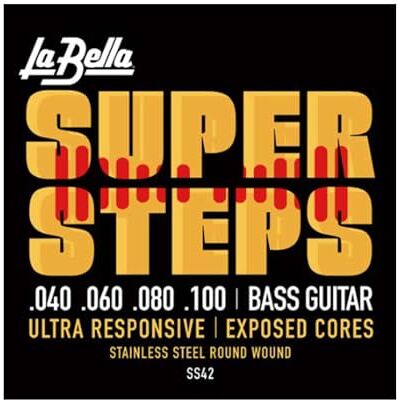 La Bella Labella SS40 Super Steps Series Extra Light Bass Juego de cuerdas para guitarra La Bella Labella SS40 Super Steps Series Extra Light Bass Juego de cuerdas para guitarra