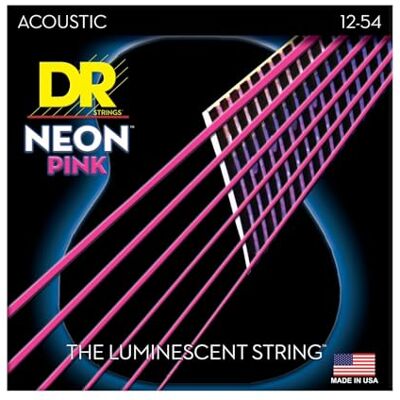 DR Strings A-Guitar Strings 12-54 Hi-Def Pink NPA-12 DR Strings A-Guitar Strings 12-54 Hi-Def Pink NPA-12