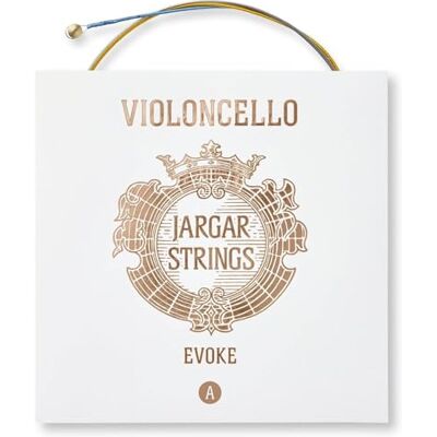 Jargar Cuerdas para violonchelo Evoke A 4/4 medium, alma de acero al carbono, multialeación Jargar Cuerdas para violonchelo Evoke A 4/4 medium, alma de acero al carbono, multialeación