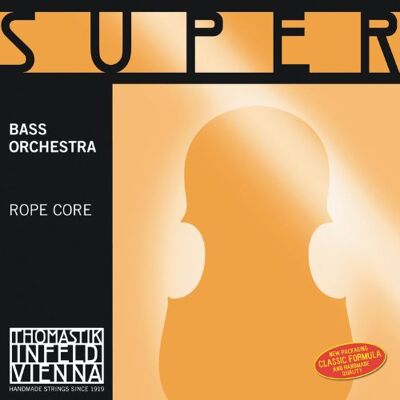 Thomastik-Infeld Super Flexible Double Bass Solo d cadena, 1/2 tamaño, núcleo de acero, cromo herida Thomastik-Infeld Super Flexible Double Bass Solo d cadena, 1/2 tamaño, núcleo de acero, cromo herida