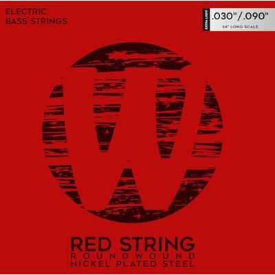 Warwick Red Strings 030-.090 Juego de 4 cuerdas de acero chapado en níquel Warwick Red Strings 030-.090 Juego de 4 cuerdas de acero chapado en níquel