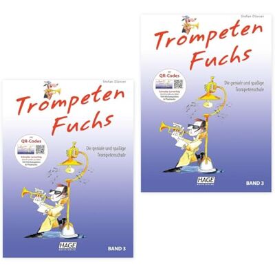 soundman TrompetenFuchs 3 (pack doble), con códigos QR en línea, trompetas Fuchs Band 3 – ISBN 9783866260801 + paño de pulido para trompeta (2 unidades) soundman TrompetenFuchs 3 (pack doble), con códigos QR en línea, trompetas Fuchs Band 3 – ISBN 9783866260801 + paño de pulido para trompeta (2 unidades)