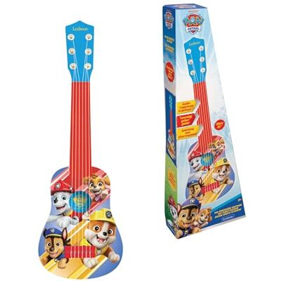 LEXIBOOK , Patrulla Canina Mi Primera Guitarra, Guitarra 53 cm, 6 cuerdas nailon, guía de aprendizaje, azul/rojo LEXIBOOK , Patrulla Canina Mi Primera Guitarra, Guitarra 53 cm, 6 cuerdas nailon, guía de aprendizaje, azul/rojo