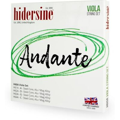 Hidersine Juego de cuerdas Andante para viola. Núcleo de acero, cuerdas de aleación para mayor durabilidad y facilidad de tocar. Gran tono y gran valor. Ideal para todos los estudiantes de viola Hidersine Juego de cuerdas Andante para viola. Núcleo de acero, cuerdas de aleación para mayor durabilidad y facilidad de tocar. Gran tono y gran valor. Ideal para todos los estudiantes de viola