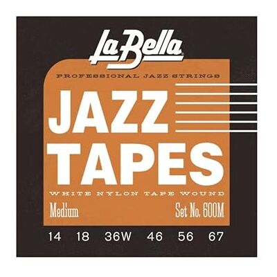 La Bella 600 M Electric Jazz Tapes – White Nylon, Medium La Bella 600 M Electric Jazz Tapes – White Nylon, Medium