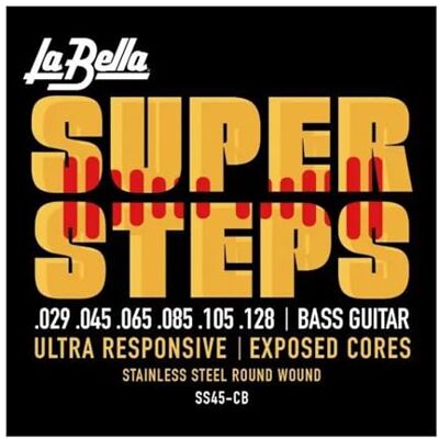 La Bella Labella Grandes Pasos Serie 6 Pack cuerdas de la guitarra baja Conjuntos para Ultra Ligera 29/128 La Bella Labella Grandes Pasos Serie 6 Pack cuerdas de la guitarra baja Conjuntos para Ultra Ligera 29/128