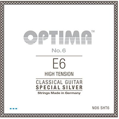 Optima Cuerdas para guitarra clásica Nº 6 Special Silver E6w plateadas High Optima Cuerdas para guitarra clásica Nº 6 Special Silver E6w plateadas High