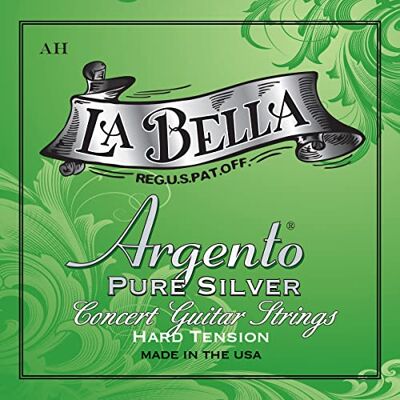 La Bella Labella AH Juego de cuerdas para guitarra clásica (plata pura, tensión fuerte) La Bella Labella AH Juego de cuerdas para guitarra clásica (plata pura, tensión fuerte)