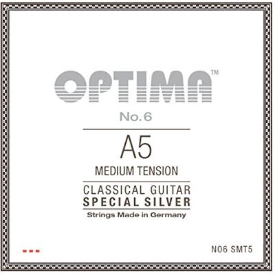 Optima Cuerdas para guitarra clásica No. 6 Special Silver A5w plateadas medianas Optima Cuerdas para guitarra clásica No. 6 Special Silver A5w plateadas medianas