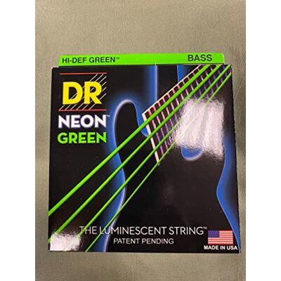 DR Strings Dr Neon Hi-Def ngb de 40 Green 40 – 100 – Cuerdas para bajo de 4 cuerdas de fluorescente DR Strings Dr Neon Hi-Def ngb de 40 Green 40 – 100 – Cuerdas para bajo de 4 cuerdas de fluorescente