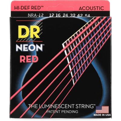 DR Strings A-Guitar Strings 12-54 Hi-Def Red DR Strings A-Guitar Strings 12-54 Hi-Def Red