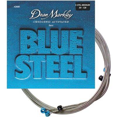 Dean Markley (.050 .128) Cuerda de bajo de acero azul MED-5 Dean Markley (.050 .128) Cuerda de bajo de acero azul MED-5