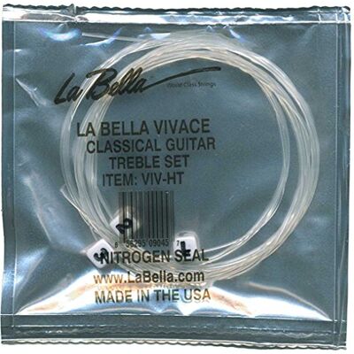 La Bella viv-cs-850 – HT Vivace fluorocarbono Classic Treble Set – 3 Agudas Juego, Hard Tension La Bella viv-cs-850 – HT Vivace fluorocarbono Classic Treble Set – 3 Agudas Juego, Hard Tension