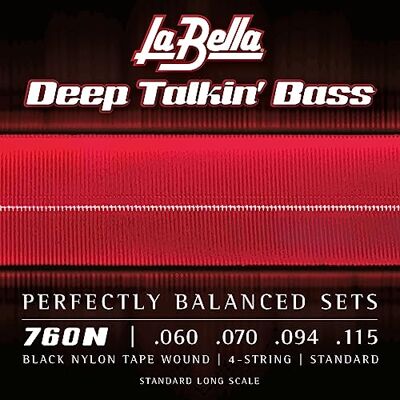 La Bella Deep Talkin' Bass Cuerda para bajo, nailon, color negro La Bella Deep Talkin' Bass Cuerda para bajo, nailon, color negro