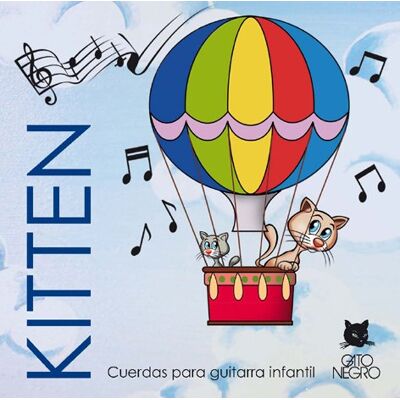 Gato Negro Kitten Juego de Cuerdas para Guitarra Clásica Infantil, Nylon Monofilamento, Tensión Media, Calibres 0,71-0,81-1,02-0,76-0,85-1,05, Fabricado Artesanalmente en España desde 1868 Gato Negro Kitten Juego de Cuerdas para Guitarra Clásica Infantil, Nylon Monofilamento, Tensión Media, Calibres 0,71-0,81-1,02-0,76-0,85-1,05, Fabricado Artesanalmente en España desde 1868