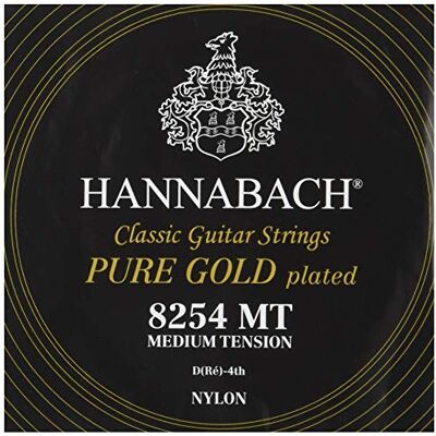 Hannabach Cuerdas Para Guitarra Clasica, Serie 825 Tension Media Dorado Especial Cuerda Suelta D4/Re4 Hannabach Cuerdas Para Guitarra Clasica, Serie 825 Tension Media Dorado Especial Cuerda Suelta D4/Re4