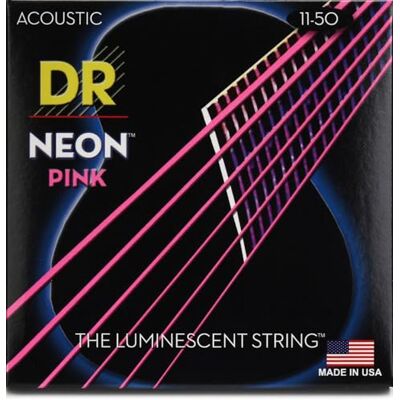 DR Strings A-Guitar Strings 11-50 Hi-Def Pink NPA-11 DR Strings A-Guitar Strings 11-50 Hi-Def Pink NPA-11