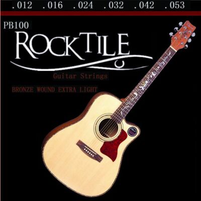 ROCKTILE Cuerdas para Guitarra Western Light Paquete de 10 Cuerdas con Ball Ends, Calibres:.012,.016,.024,.032,.042,.053, Cuerdas de acero resistentes, En embalaje transparente ROCKTILE Cuerdas para Guitarra Western Light Paquete de 10 Cuerdas con Ball Ends, Calibres:.012,.016,.024,.032,.042,.053, Cuerdas de acero resistentes, En embalaje transparente