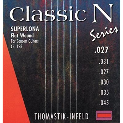 Thomastik-Infeld Thomastik Cuerda Sol3 .027w acero cromado para Guitarra Clásica Classic N Series Superlona ligero juego CF128 Thomastik-Infeld Thomastik Cuerda Sol3 .027w acero cromado para Guitarra Clásica Classic N Series Superlona ligero juego CF128