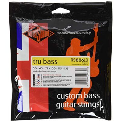 Rotosound Cuerdas para bajo eléctrico TRU BASS NYLON FLATWOUND 6-Cuerdas NYLON FW LONG Standard 50-135 Rotosound Cuerdas para bajo eléctrico TRU BASS NYLON FLATWOUND 6-Cuerdas NYLON FW LONG Standard 50-135