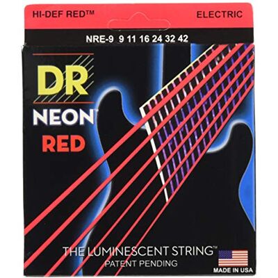 DR Strings Hi-Def Neon Red Electric Lite DR Strings Hi-Def Neon Red Electric Lite