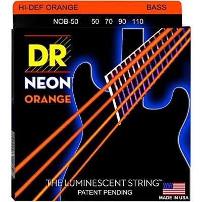 DR Strings Dr B neón NOB – 50 Heavy HiDef cuerdas naranja DR Strings Dr B neón NOB – 50 Heavy HiDef cuerdas naranja