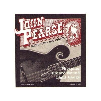 John Pearse Strings® 2050L Juego de cuerdas para mandolina, color bronce John Pearse Strings® 2050L Juego de cuerdas para mandolina, color bronce