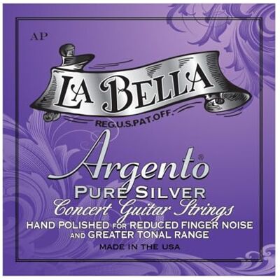 La Bella , Argento Pure Silver mano Polished, puede Cuerdas para guitarra clásica La Bella , Argento Pure Silver mano Polished, puede Cuerdas para guitarra clásica