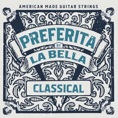 La Bella Preferita Cuerdas de guitarra clásica de nailon transparente y bajos resistentes al deslustre La Bella Preferita Cuerdas de guitarra clásica de nailon transparente y bajos resistentes al deslustre