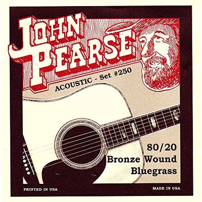 John Pearse 250LM Acoustic 80/20 Bronze Wound, Bluegrass John Pearse 250LM Acoustic 80/20 Bronze Wound, Bluegrass