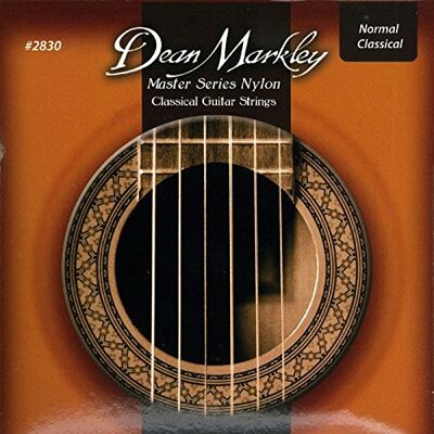 Dean Markley cuerdas para guitarra clásica de nylon, de la serie Master, tensión normal 28 – 43 calibre, 6 cuerdas Set Dean Markley cuerdas para guitarra clásica de nylon, de la serie Master, tensión normal 28 – 43 calibre, 6 cuerdas Set