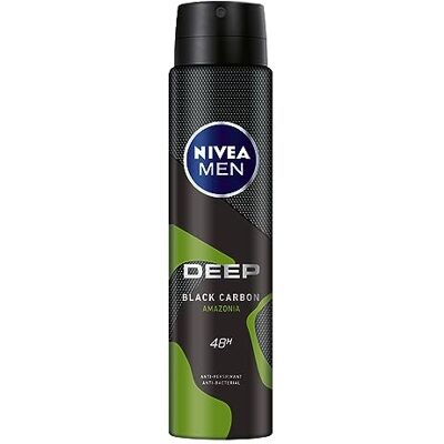 NIVEA MEN Deep Amazonia 48 H Spray antitranspirante para hombres, 250 ml NIVEA MEN Deep Amazonia 48 H Spray antitranspirante para hombres, 250 ml