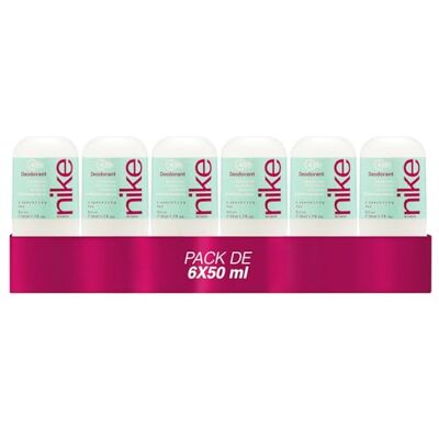 Nike A Sparkling Day Pack de 6 x 50 ml, Desodorante Mujer Roll-On, Desodorante Antimanchas para Piel Sensible, 0% Alcohol y 0% Sales de Aluminio, Larga Duración, Fragancia Floral Oriental Nike A Sparkling Day Pack de 6 x 50 ml, Desodorante Mujer Roll-On, Desodorante Antimanchas para Piel Sensible, 0% Alcohol y 0% Sales de Aluminio, Larga Duración, Fragancia Floral Oriental